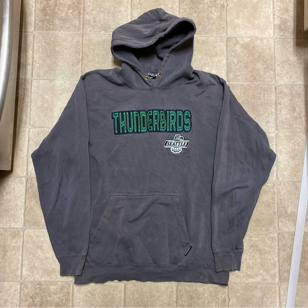 Seattle Thunderbirds VTG Hoodie XL Measurements Gray CI Sport